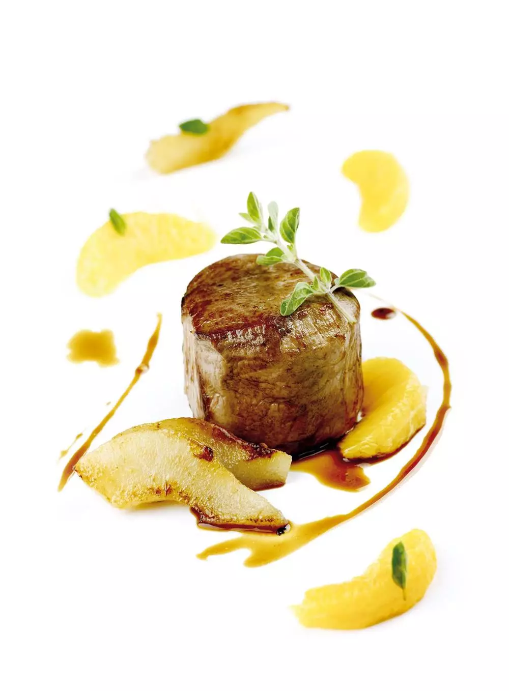 Filetto di vitello alle pere e arancia