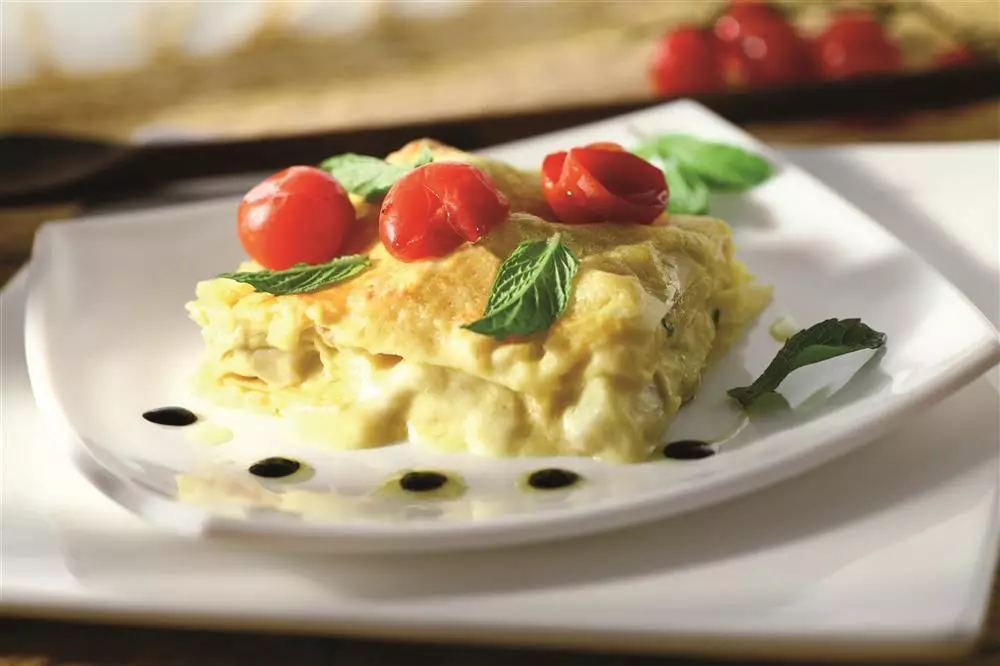 Lasagna ai carciofi e Montasio