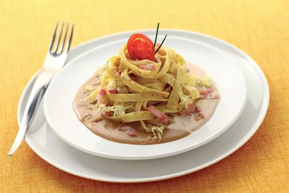 Tagliatelle nel nido alle 2 mousse