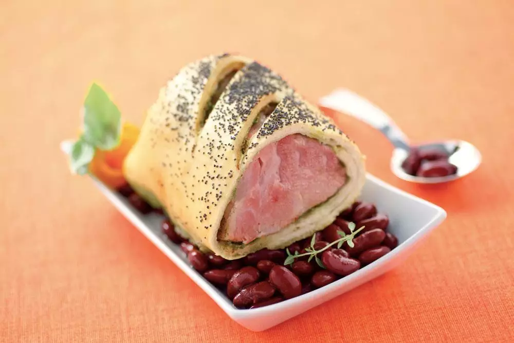 Prosciutto in crosta di pane e Red Kidney glassati