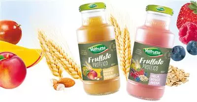 Nuova linea Valfrutta: il primo succo fonte di proteine!