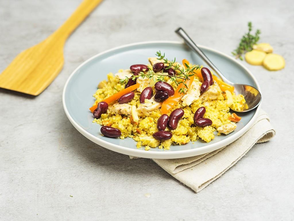 Cous cous con pollo grigliato e zenzero